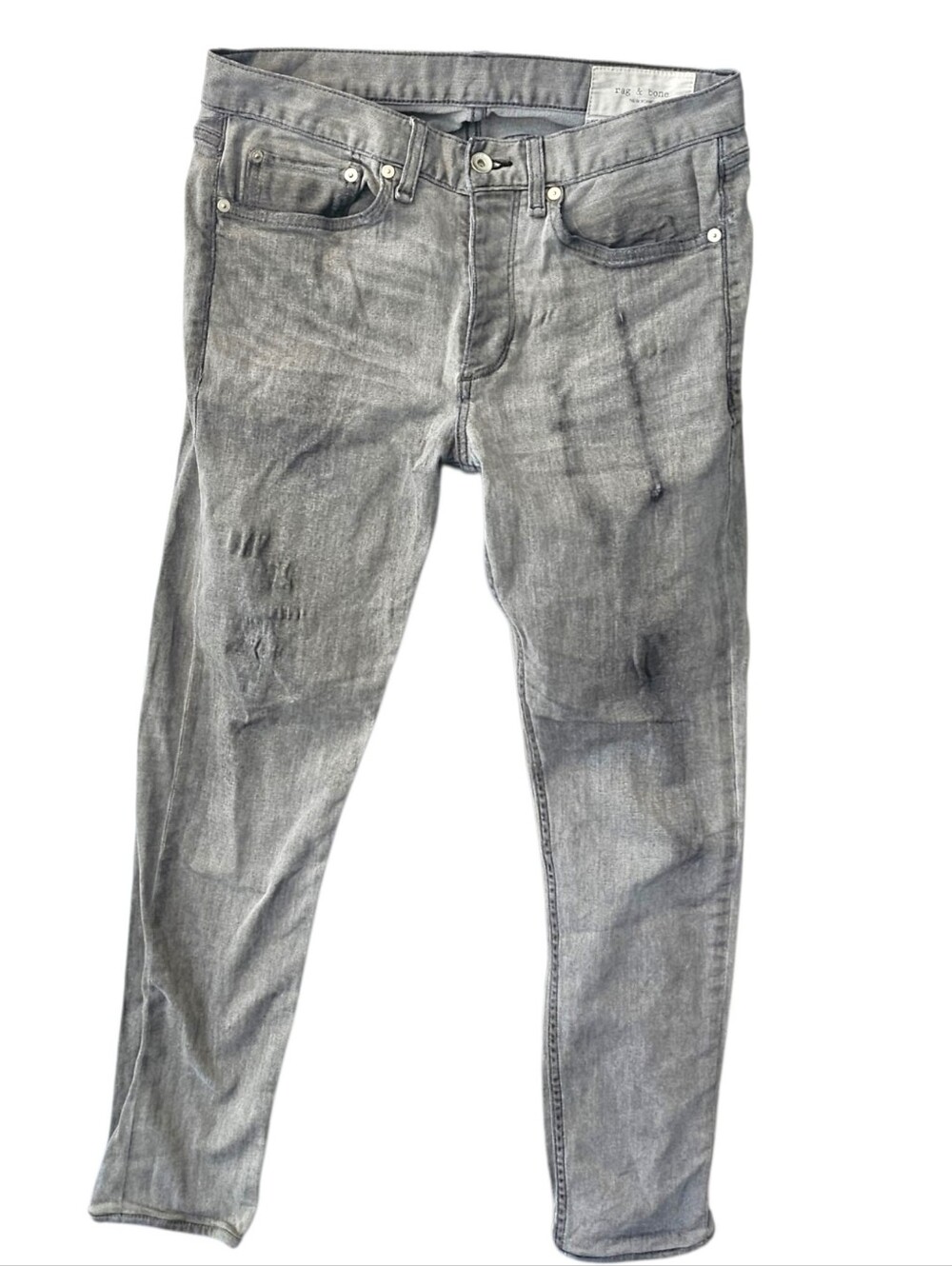 rag & bone Men's Slim Fit 2 Castor Jeans Grey W33 I28